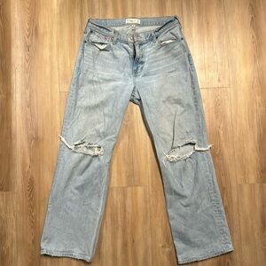 Abercrombie & Fitch Curve Love low rise baggy jeans sz 28s